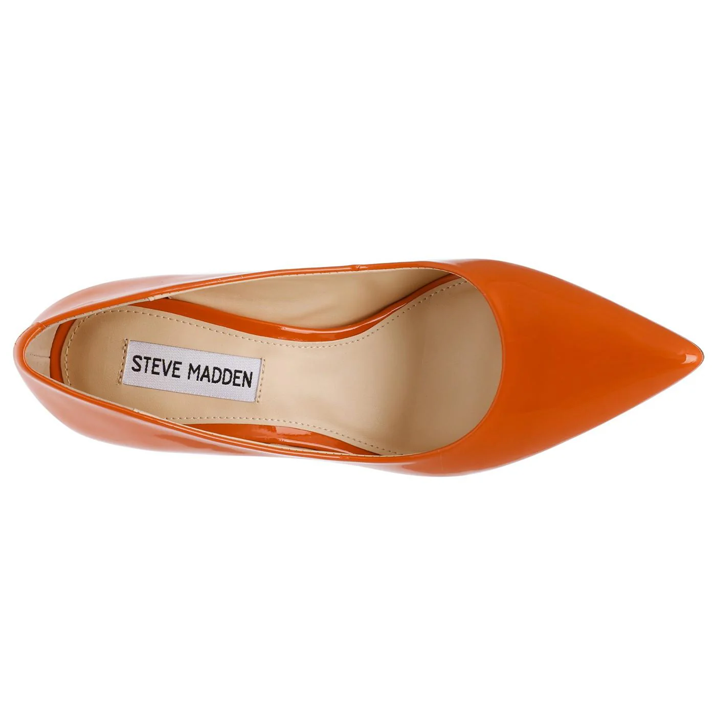 W' Ladybug Orange Patent Recycled Pumps - Image 6
