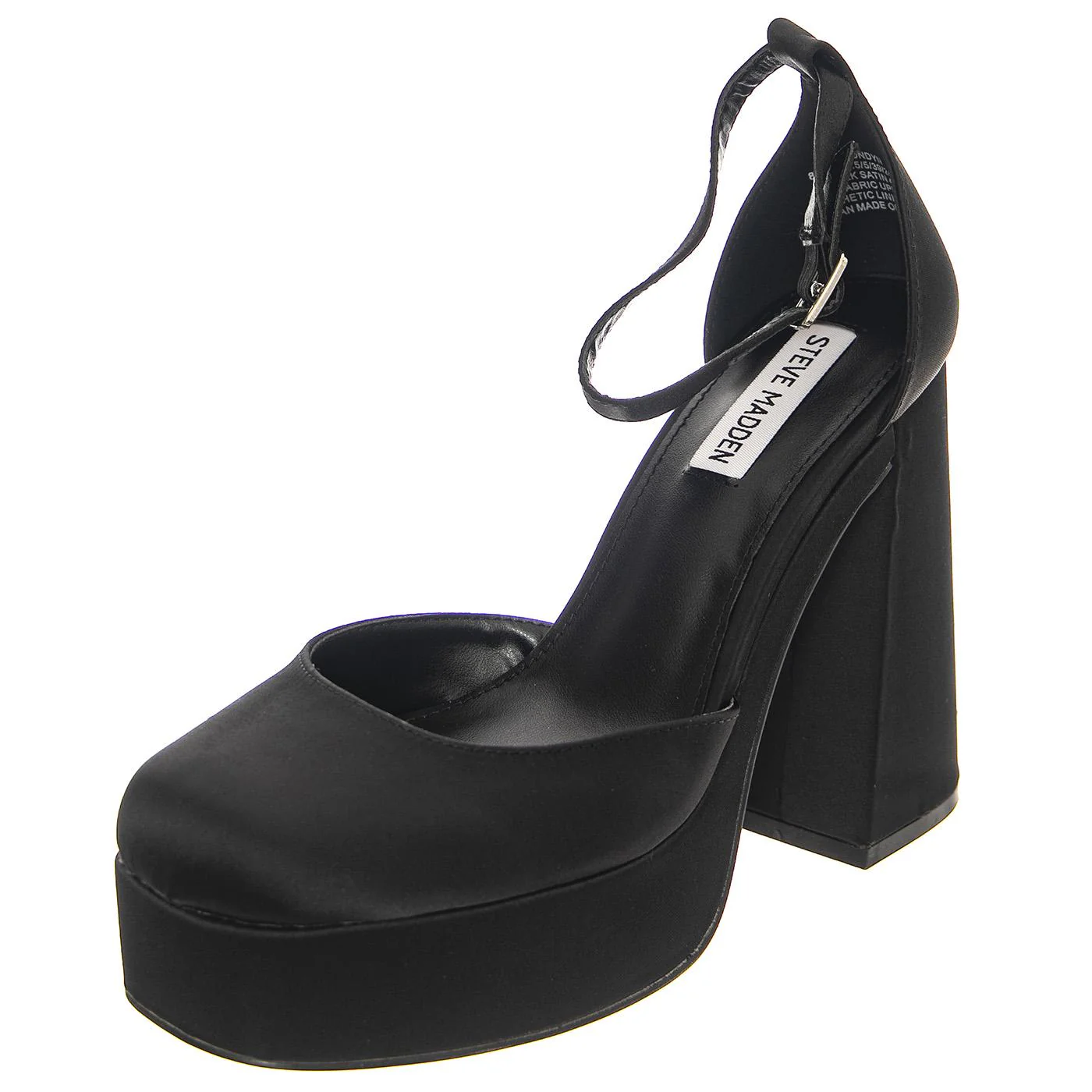 W' Londyn-Black Satin Sandals