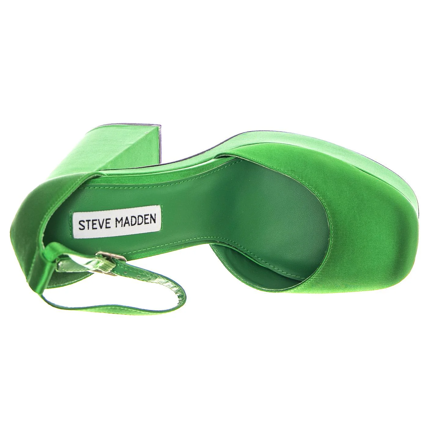 W' Londyn-Green Satin Sandals - Image 7