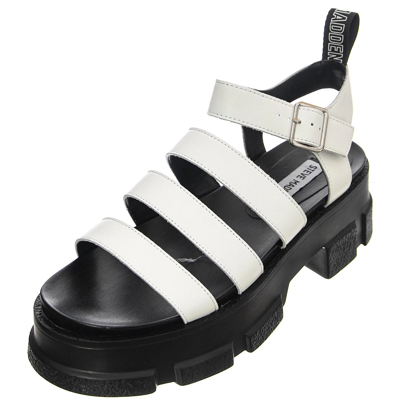 W' Pioneer White Leat Sandals