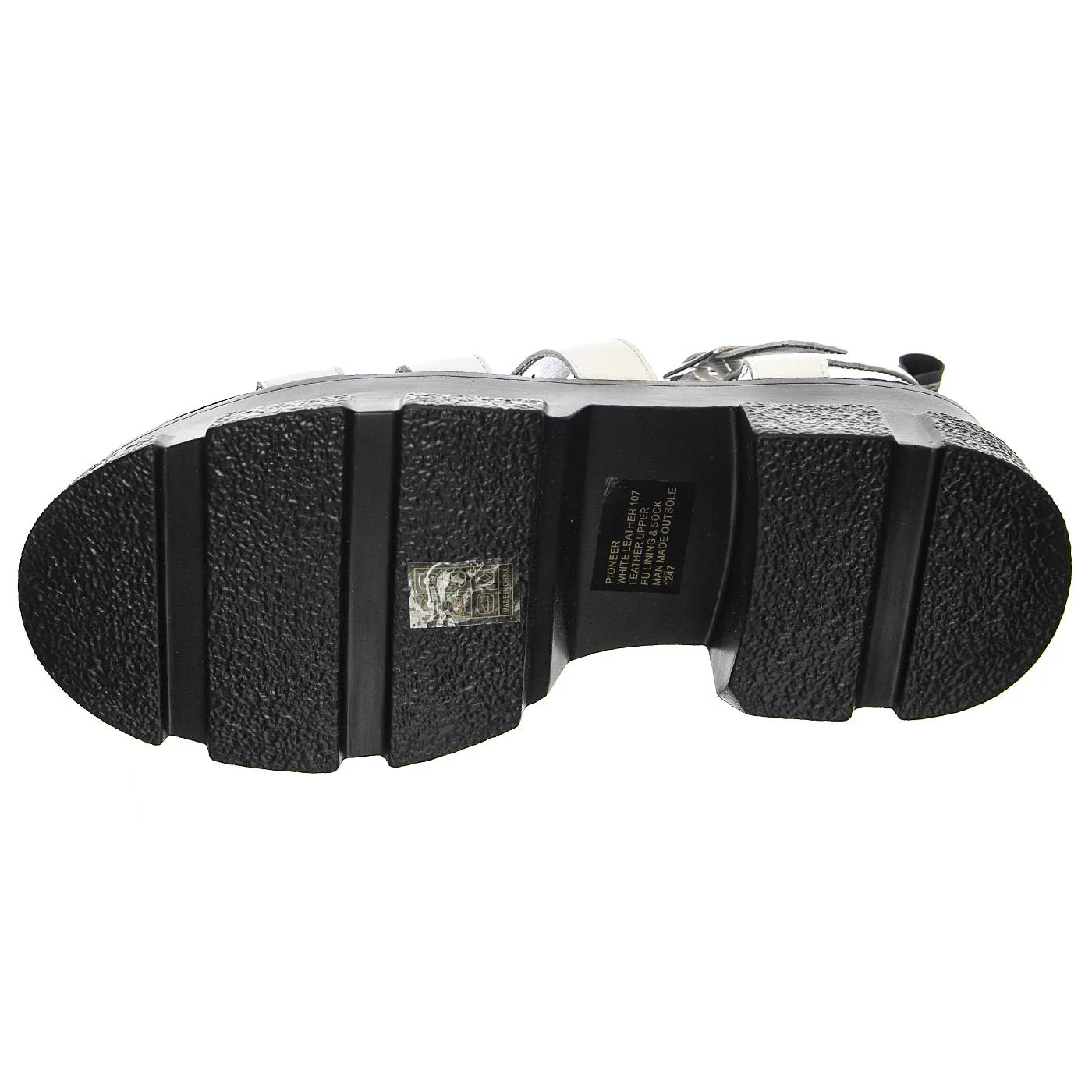W' Pioneer White Leat Sandals - Image 5