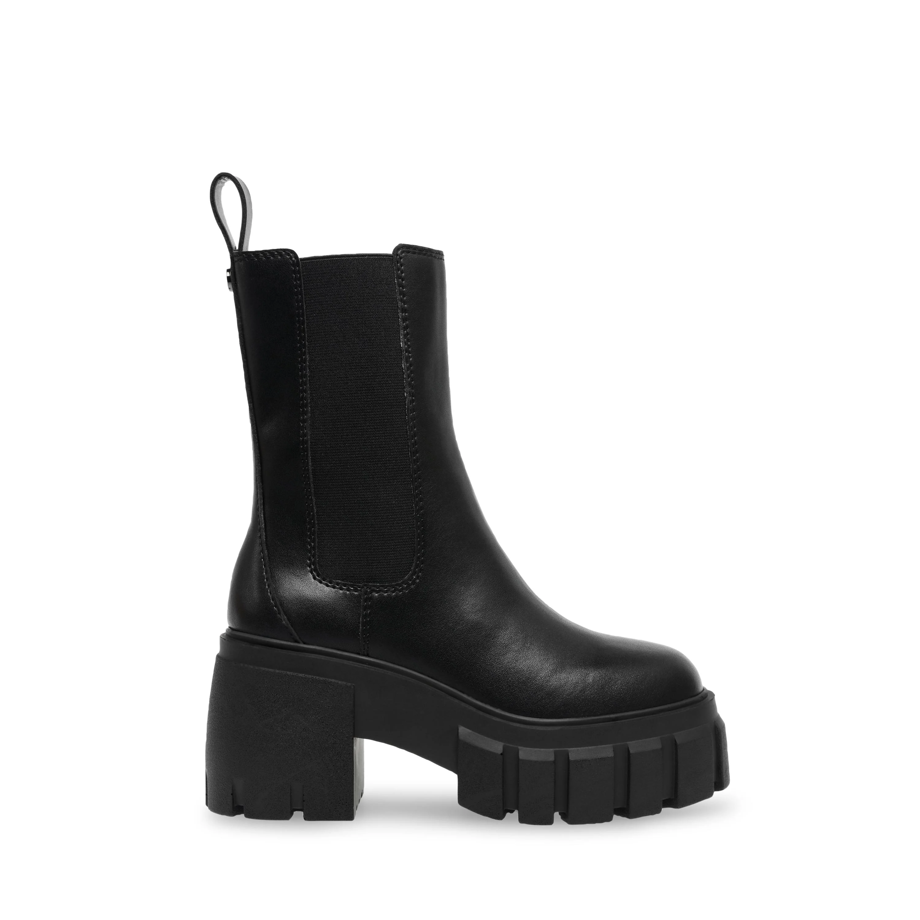Womens Ballistic Black Leat Ankle Boots