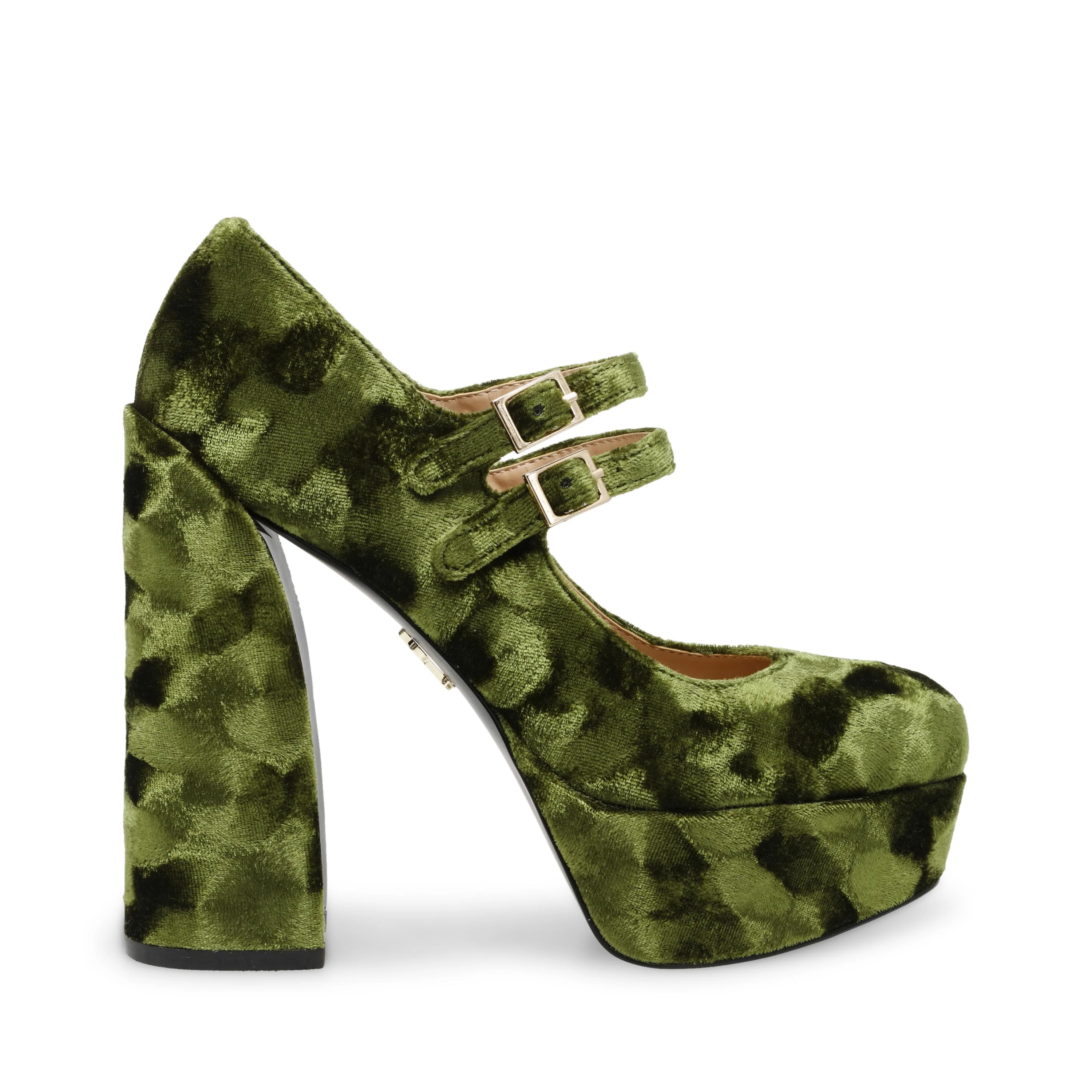 Womens Charged-Up Grn Velvet Shoes