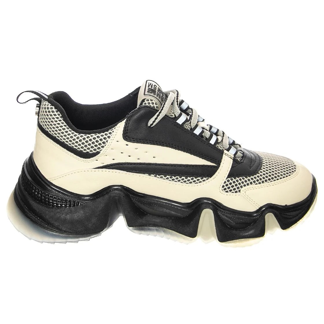 Womens City Soul Blk / Bone Lace-Up Low-Profile Shoes - Image 2