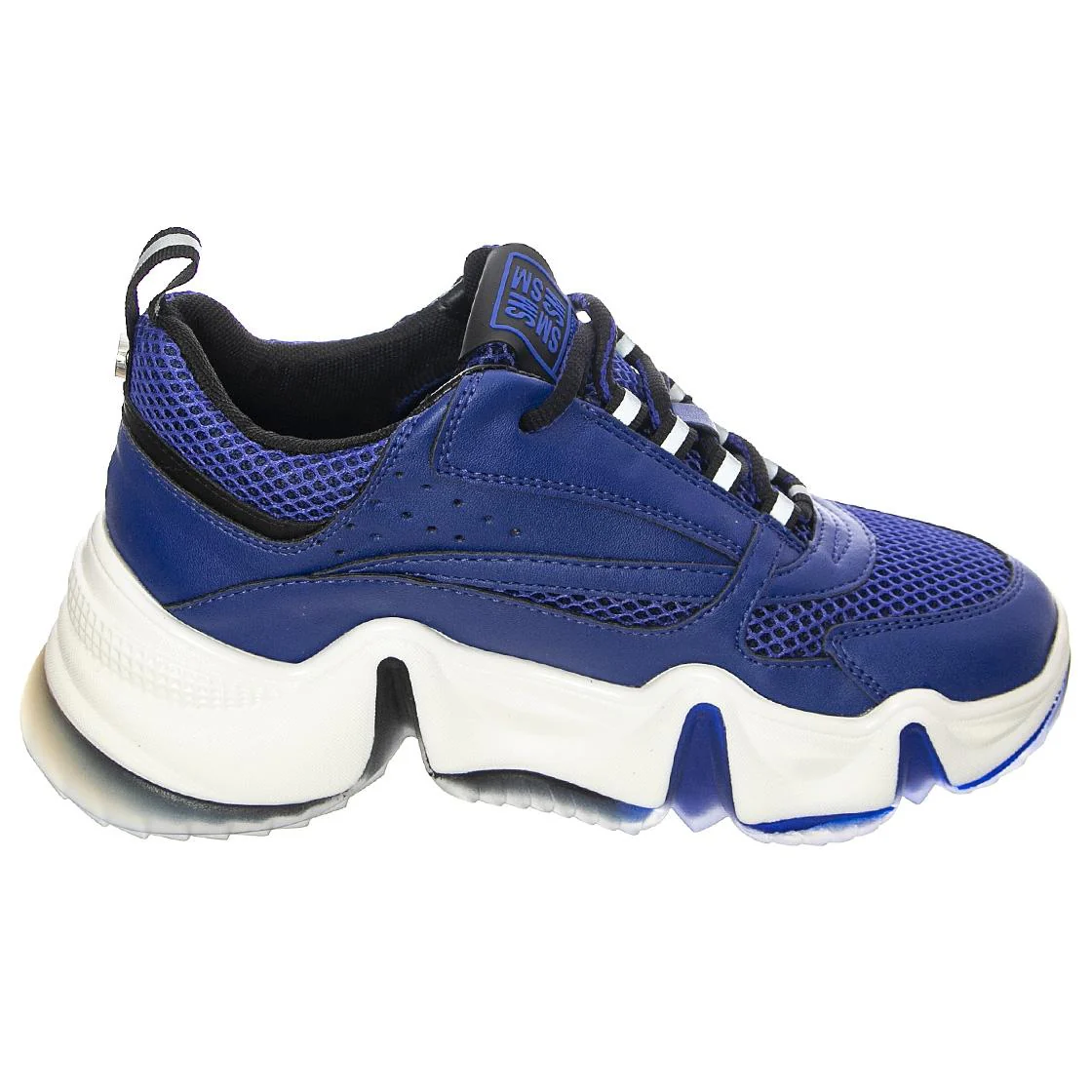 Womens City Soul Blue Lace-Up Low-Profile Shoes - Image 2