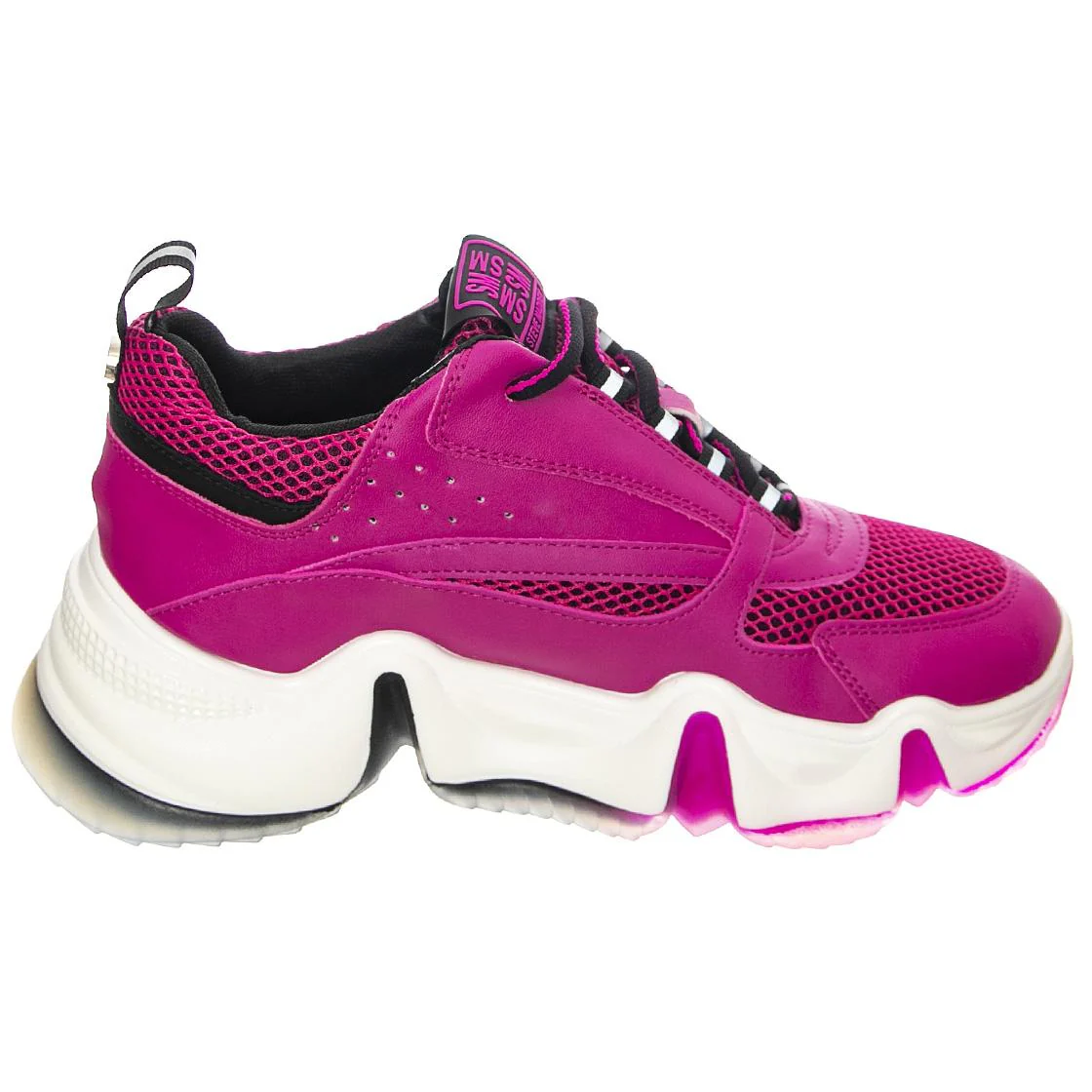 Womens City Soul Fuchsia Lace-Up Low-Profile Shoes - Image 2