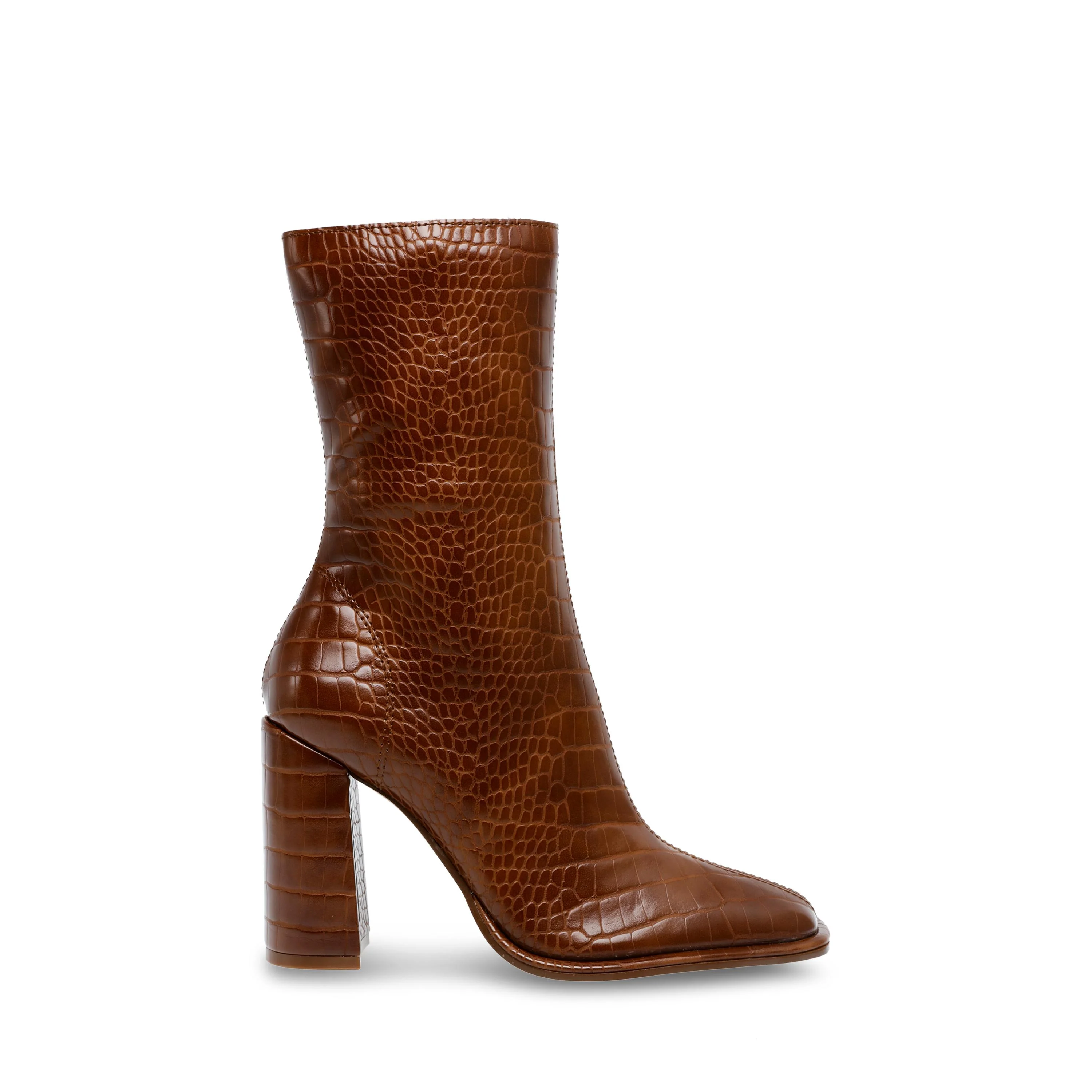 Womens Foremost Brn Croco Ankle Boots