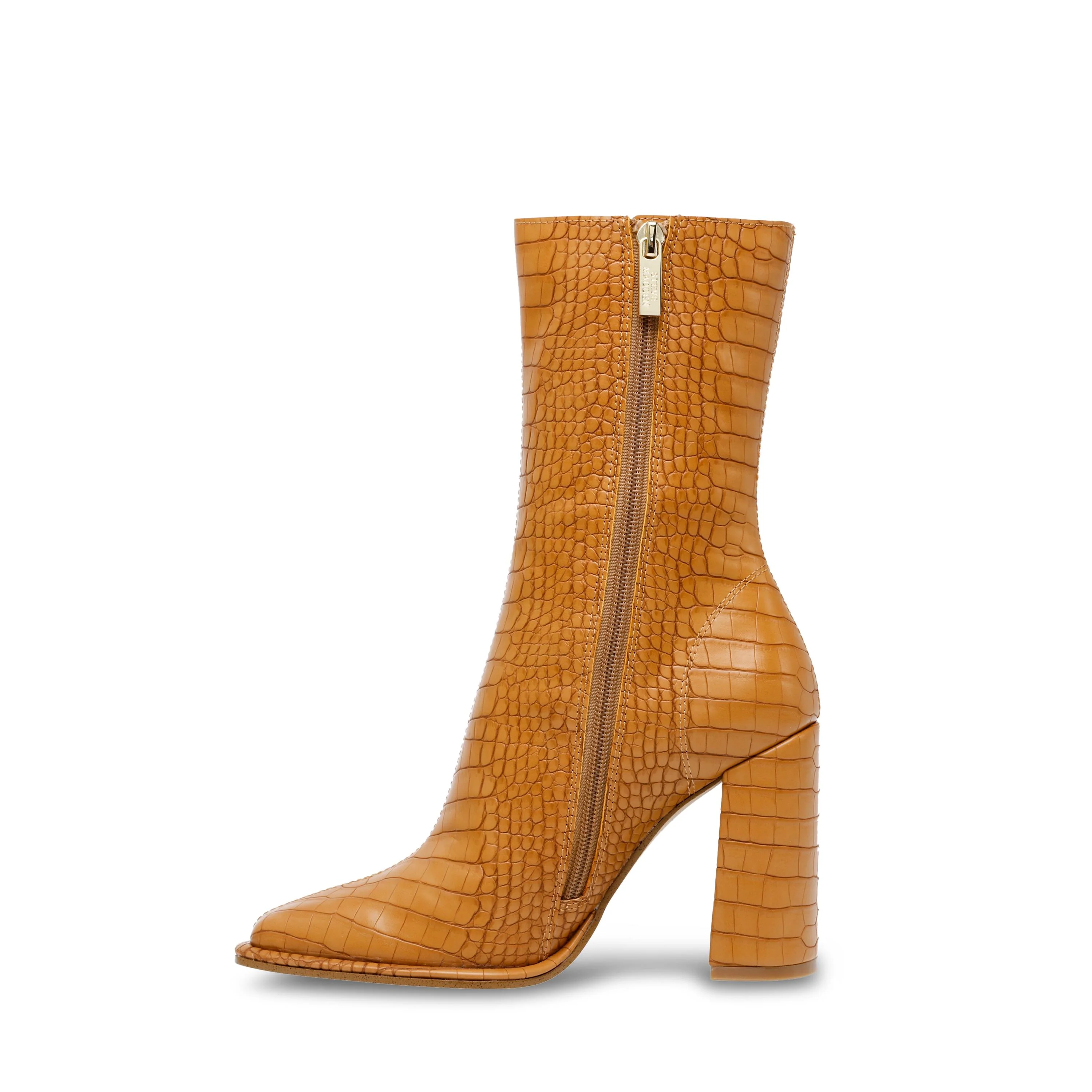 Womens Foremost Tan Croco Ankle Boots - Image 4