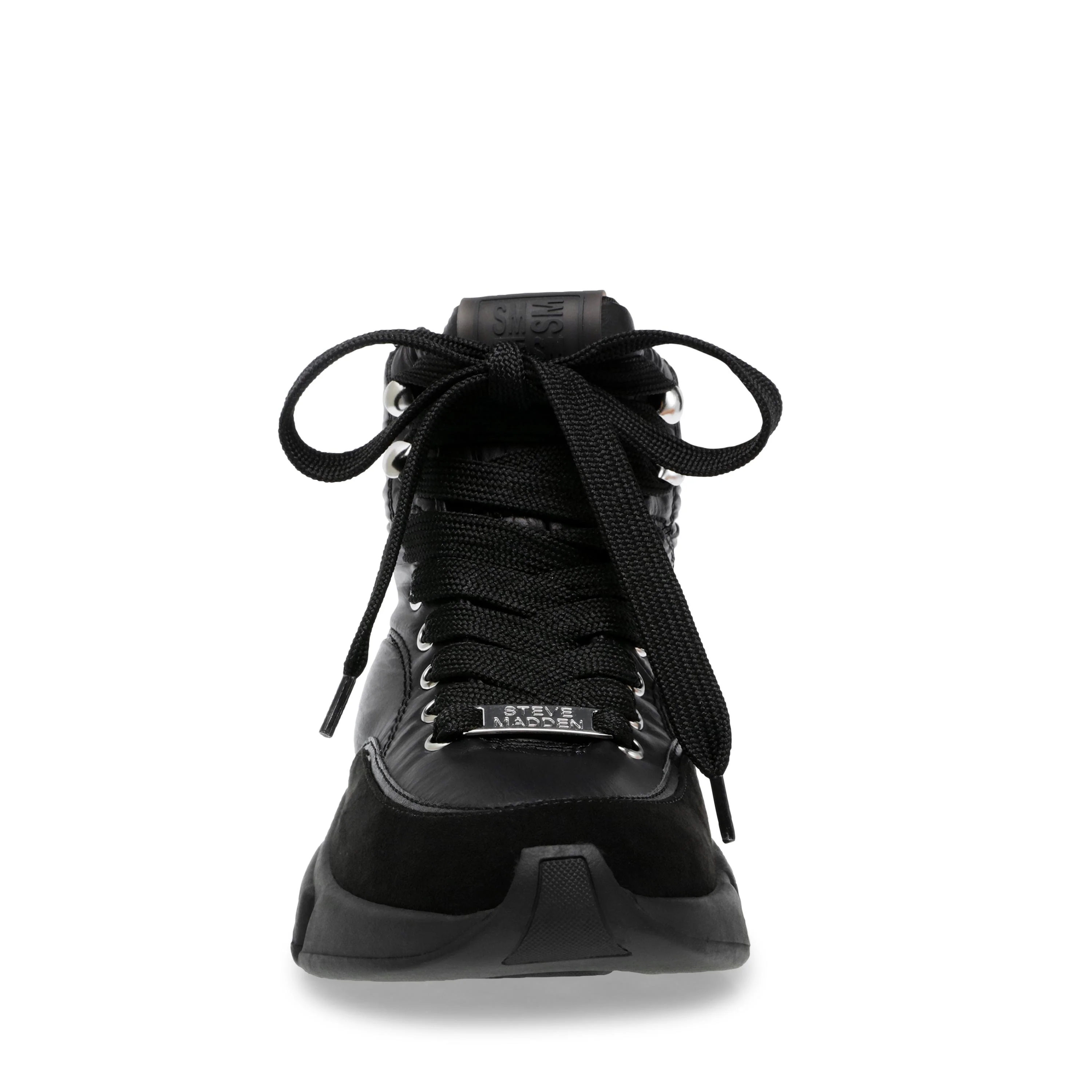 Womens Gameplan Black Lace-Up Ankle Boots - Image 3