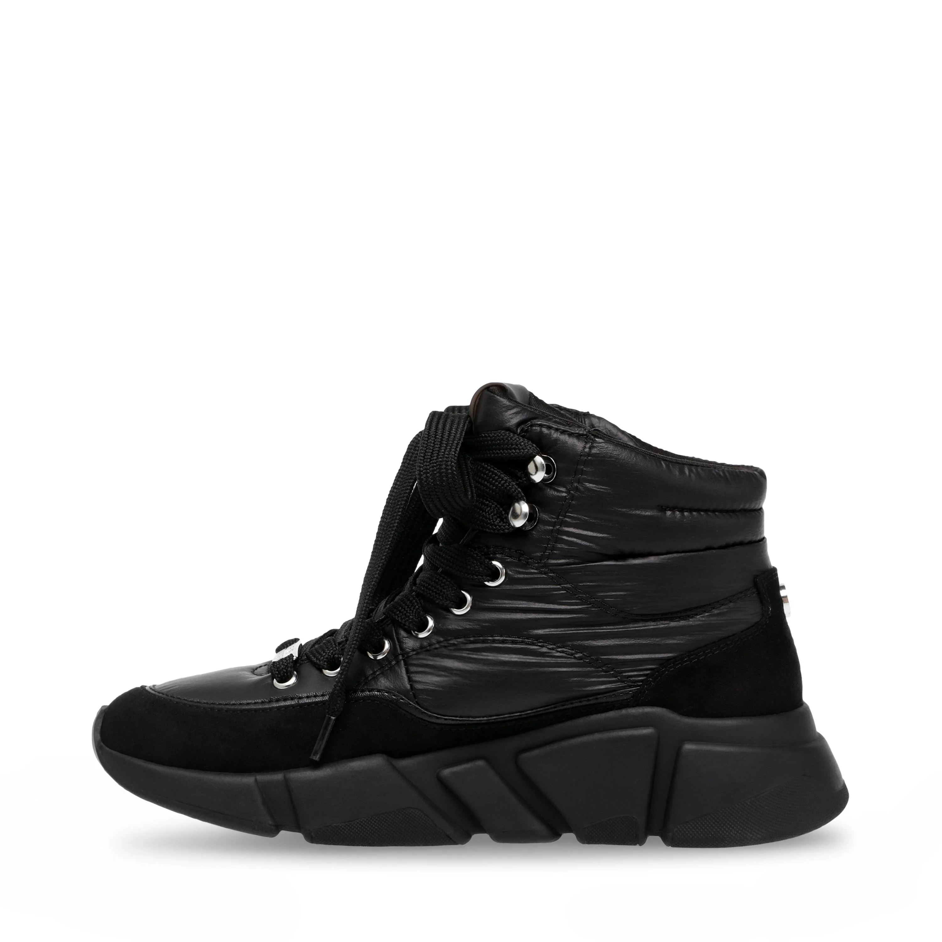 Womens Gameplan Black Lace-Up Ankle Boots - Image 4