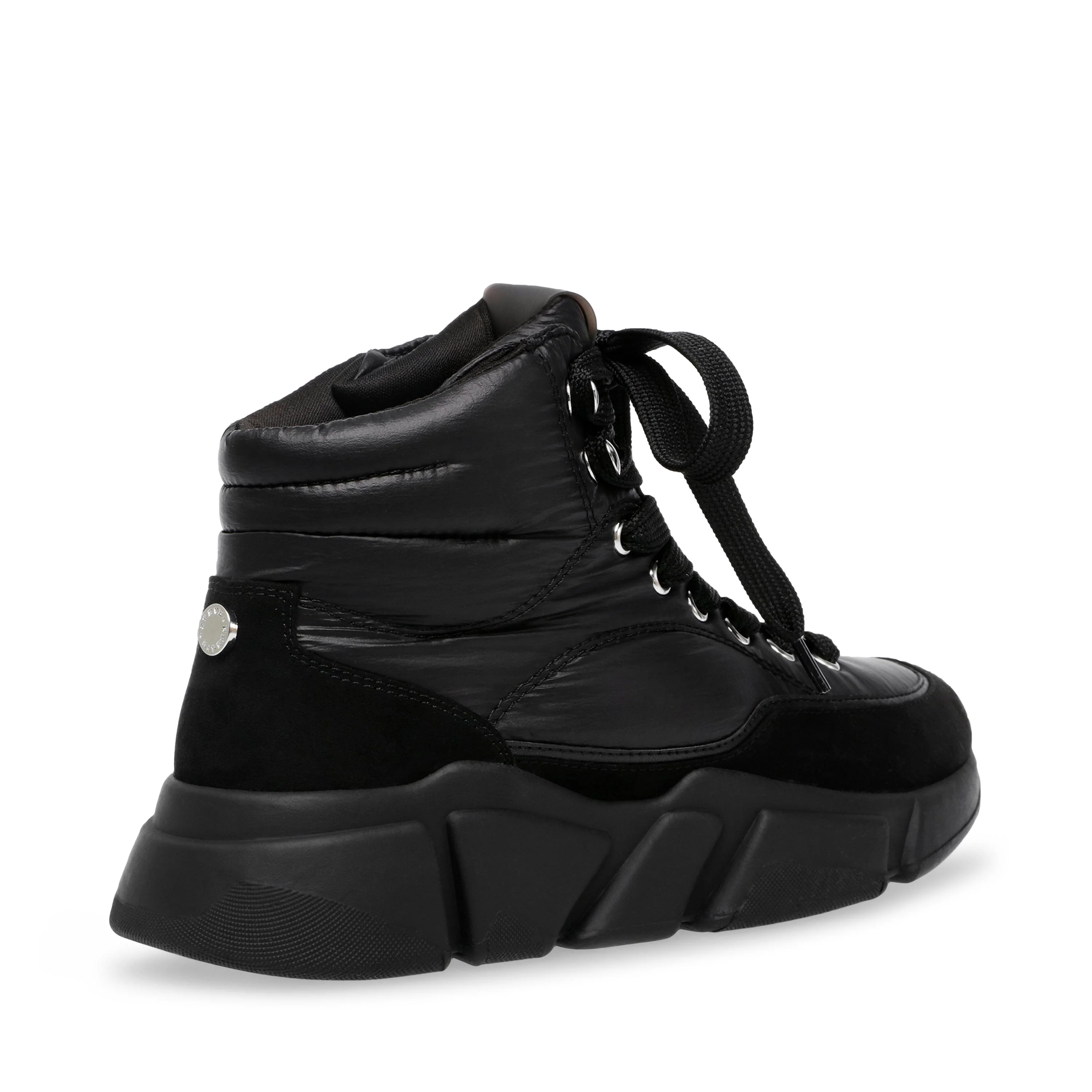 Womens Gameplan Black Lace-Up Ankle Boots - Image 6