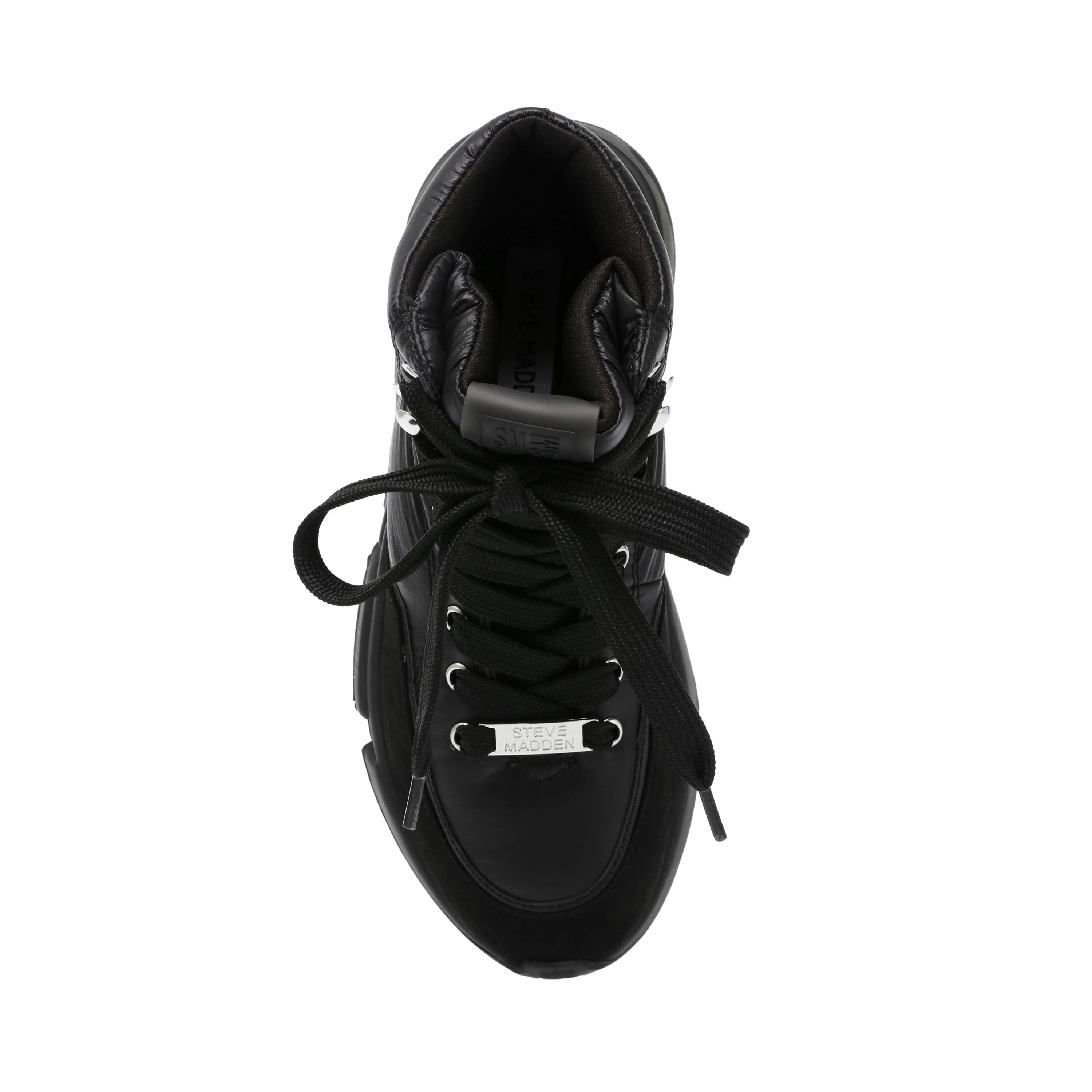 Womens Gameplan Black Lace-Up Ankle Boots - Image 7