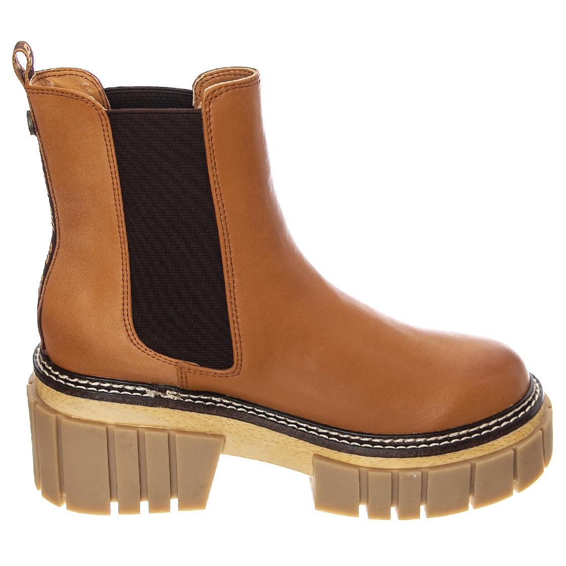 Womens Hailstorm Tan Leather Ankle Boots - Image 2