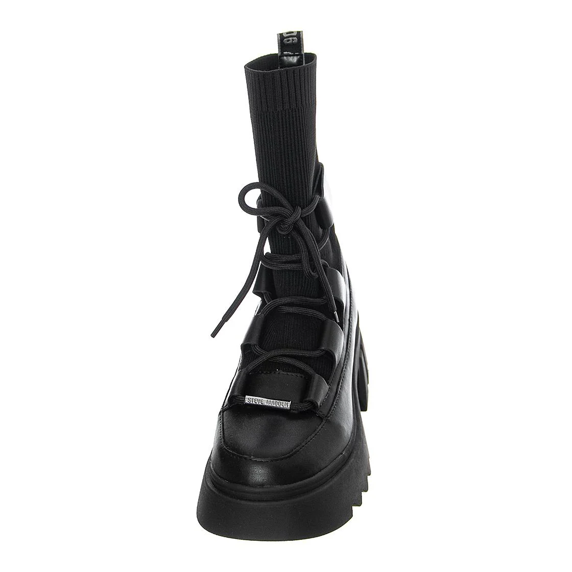 Womens Hierarchy Black Lace-Up Boots - Image 3