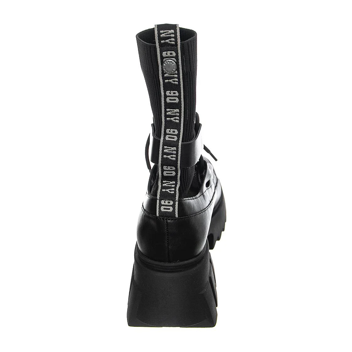 Womens Hierarchy Black Lace-Up Boots - Image 4