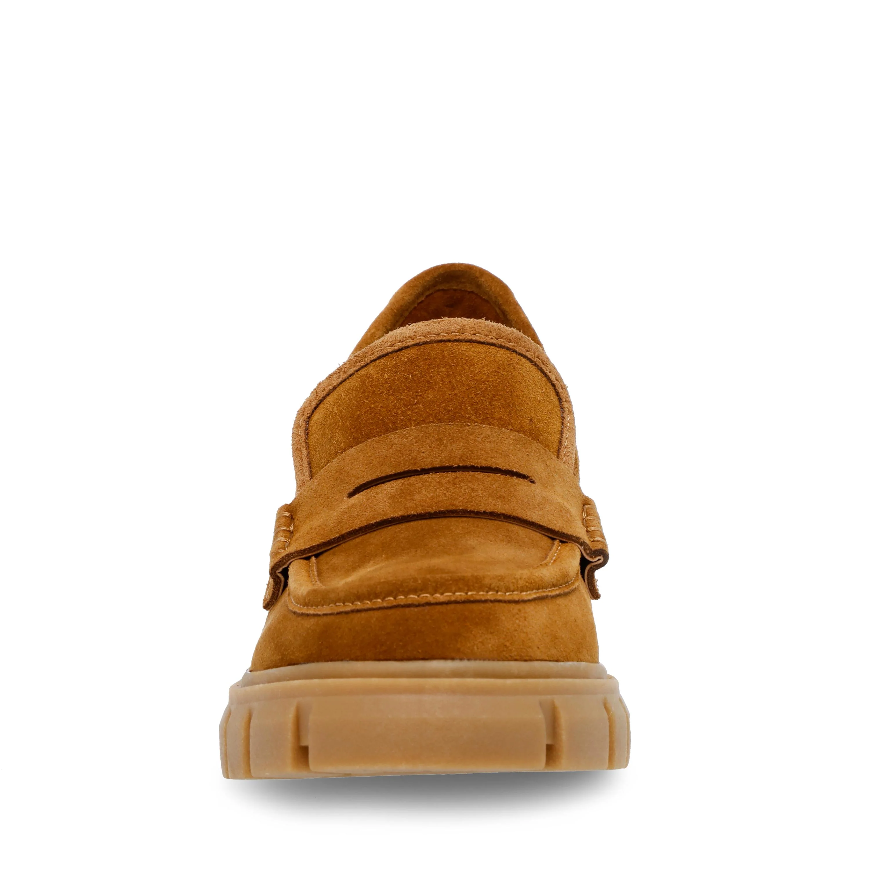 Womens Humphrey Cognac Sue Loafer Shoes - Image 3