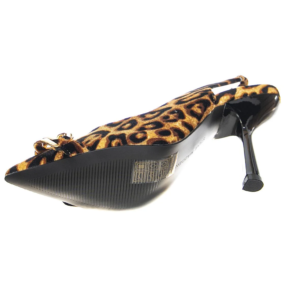 Womens Jazzily Leopard Velvet Sandals - Image 5