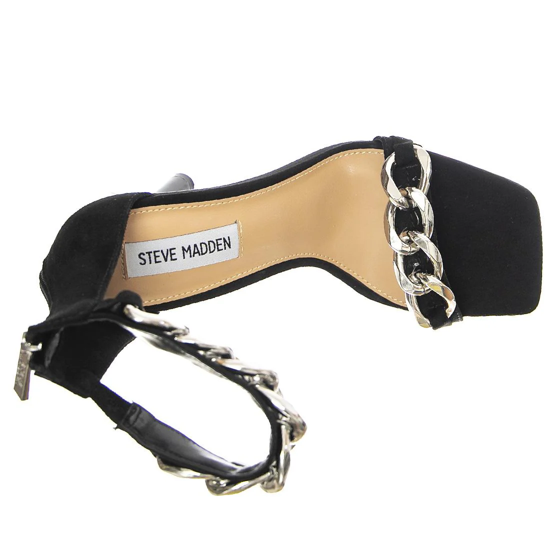 Womens Joisted Black Sued Sandals - Image 6