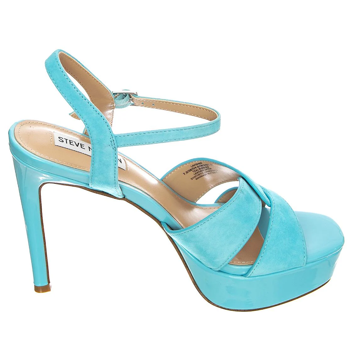 Womens Lavisher Teal Sued Sandals - Image 2