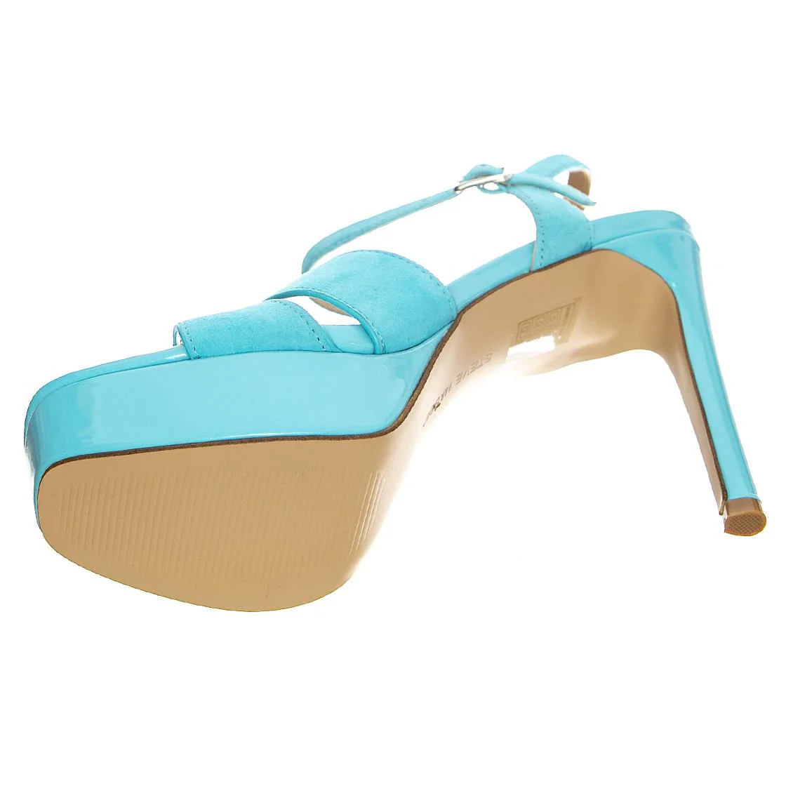 Womens Lavisher Teal Sued Sandals - Image 5