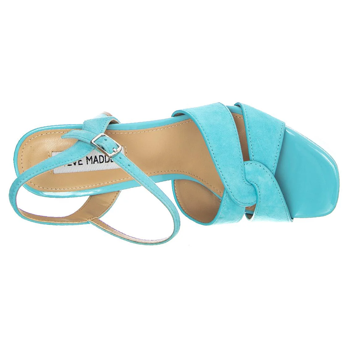 Womens Lavisher Teal Sued Sandals - Image 6