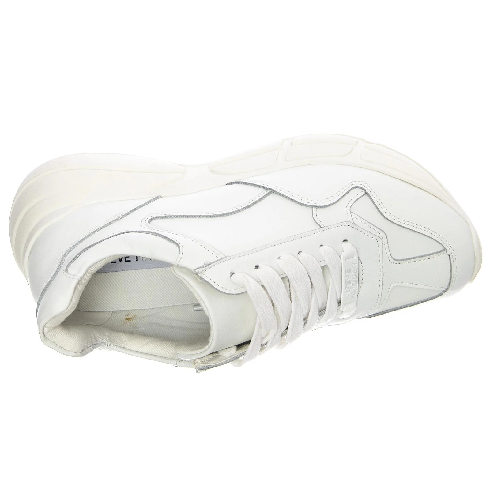 Womens Memory White Leat Shoes - Image 6