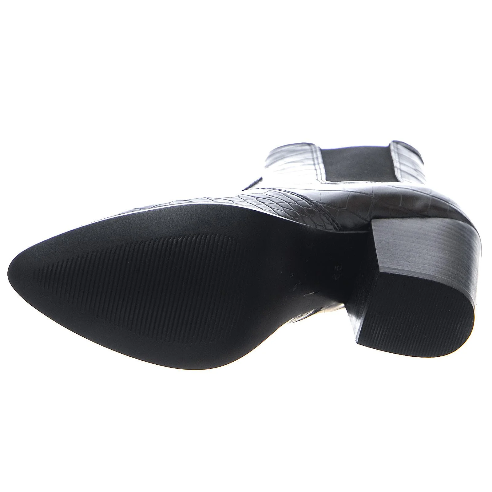 Womens Patricia Croco Black Boots - Image 5