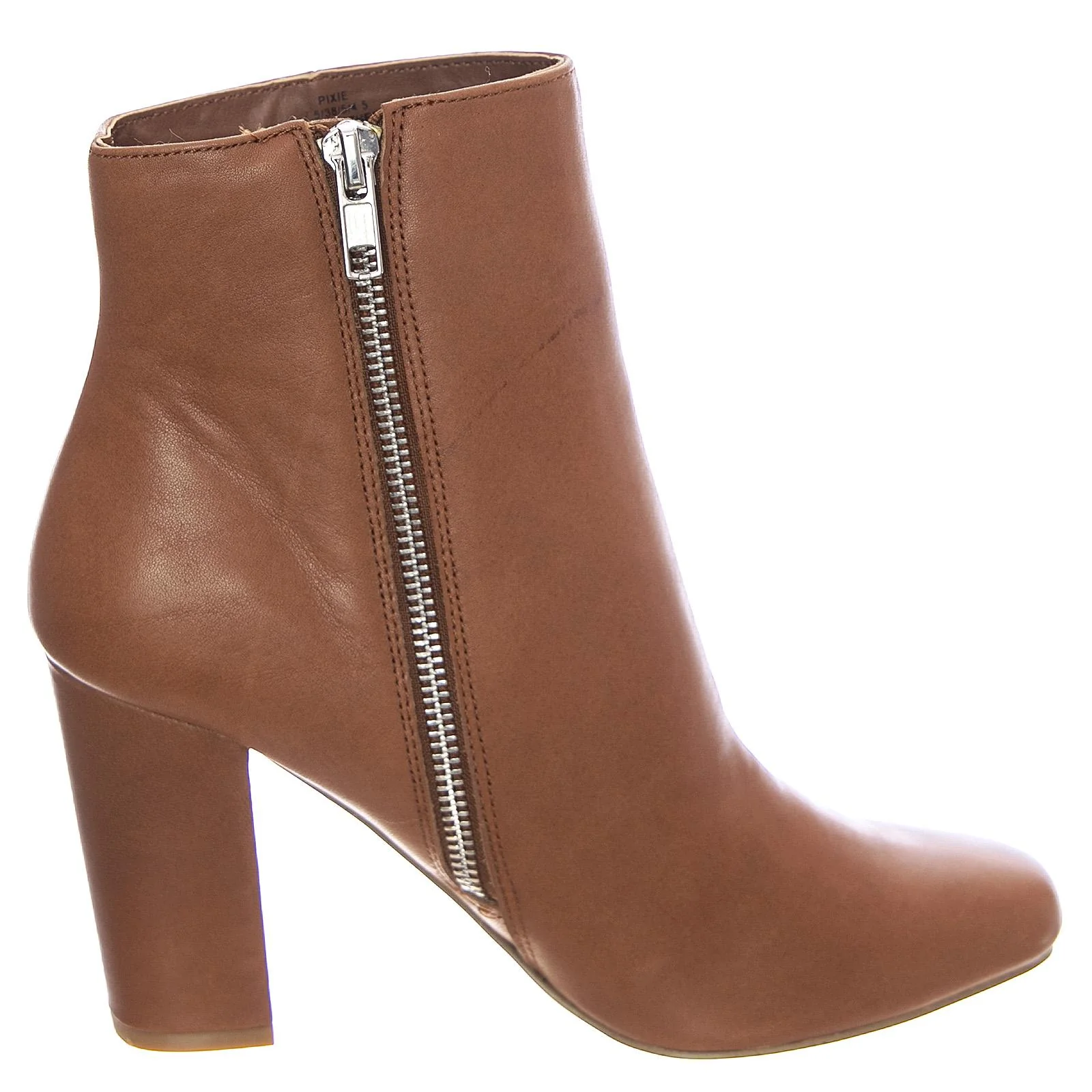 Womens Pixie Cognac Ankle Boots - Image 2