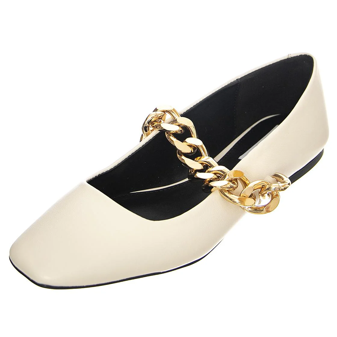 Womens Queenie White Lea Shoes