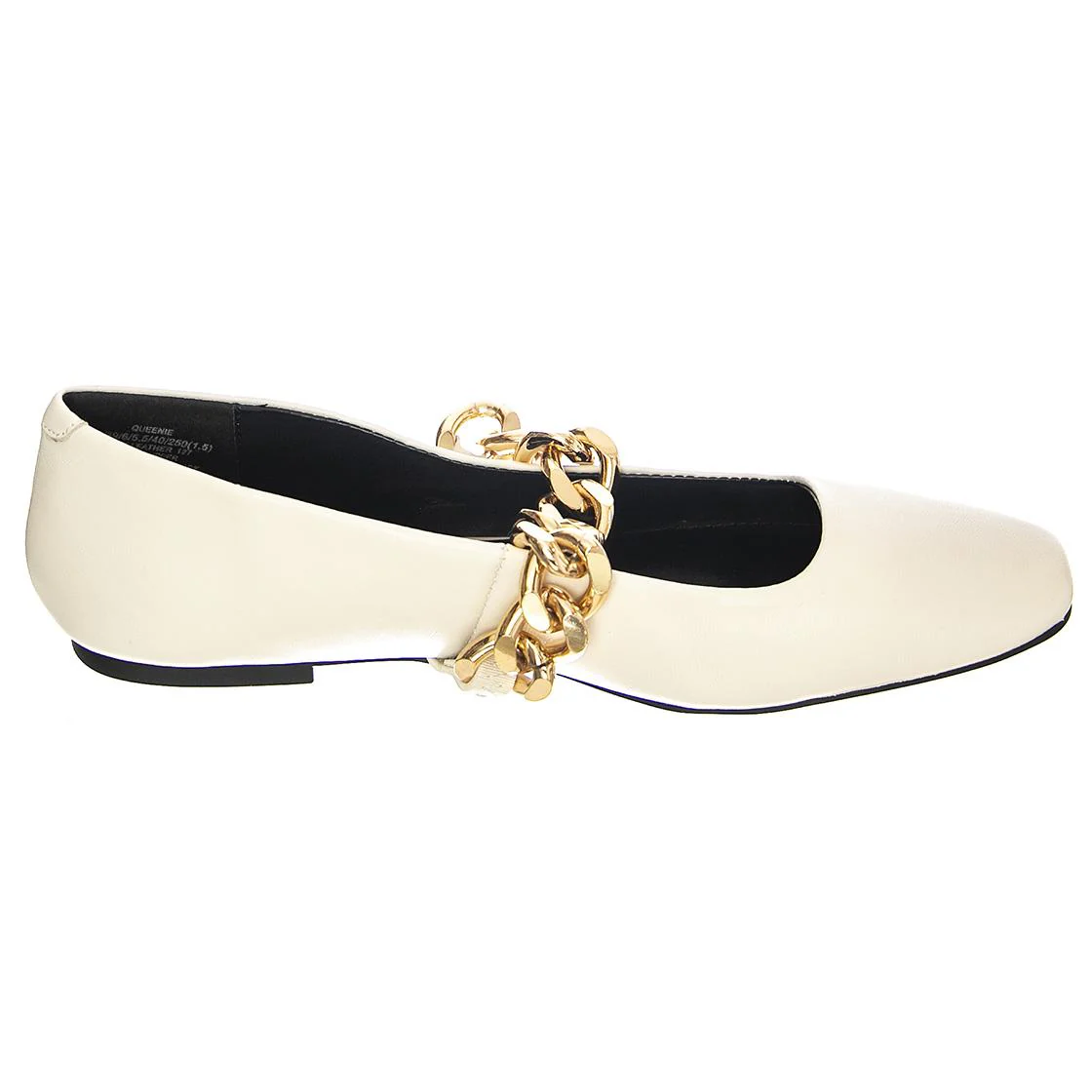 Womens Queenie White Lea Shoes - Image 2