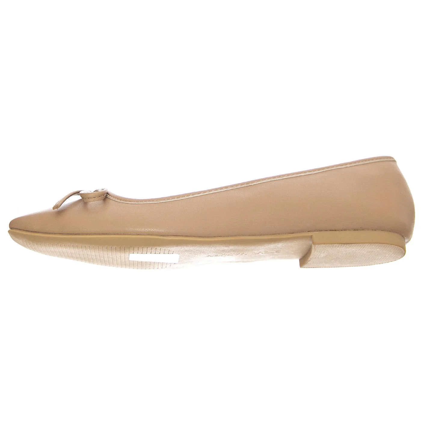 Womens Queenly Nude Flat Shoes - Image 5