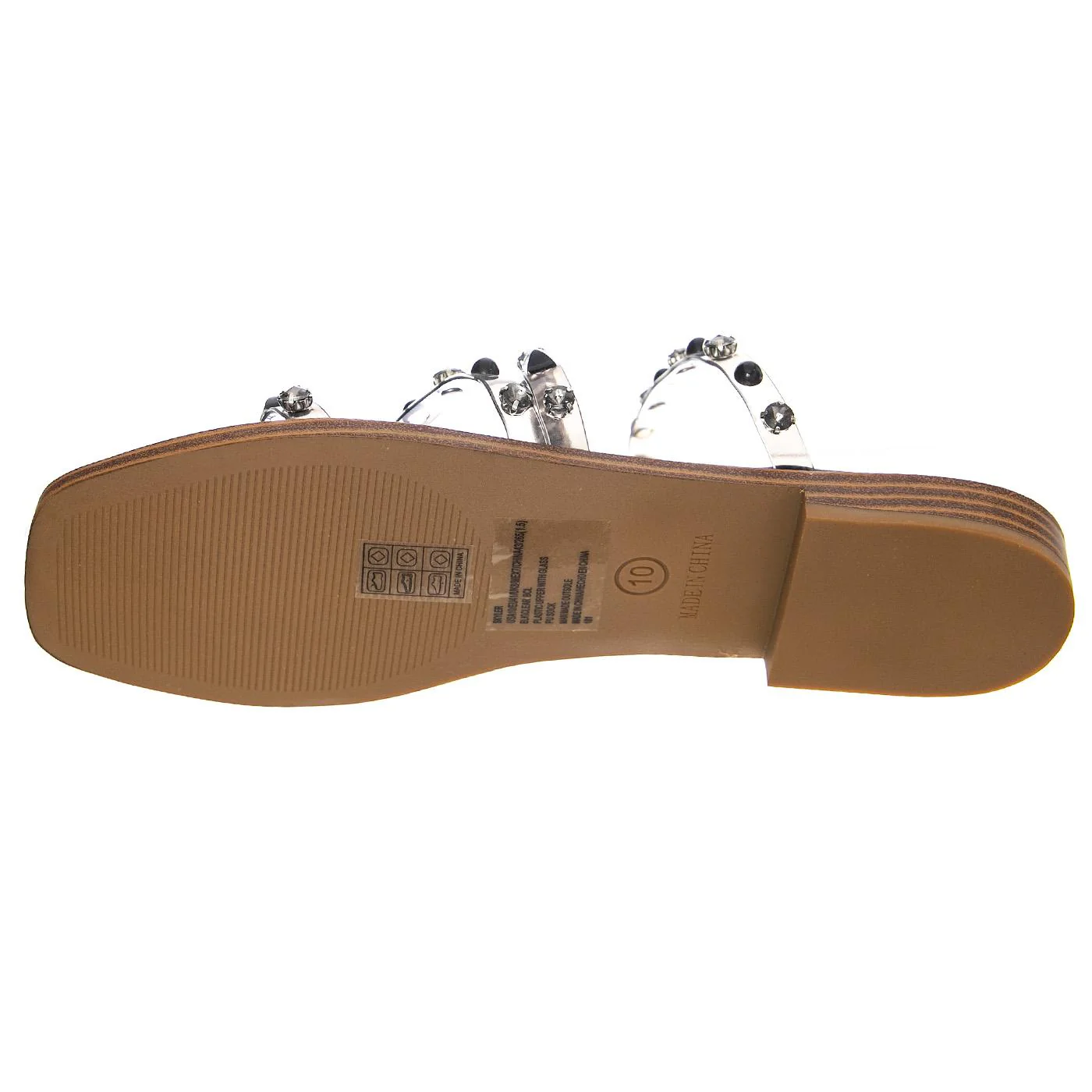 Womens Skyler Black Clear Sandals - Image 5
