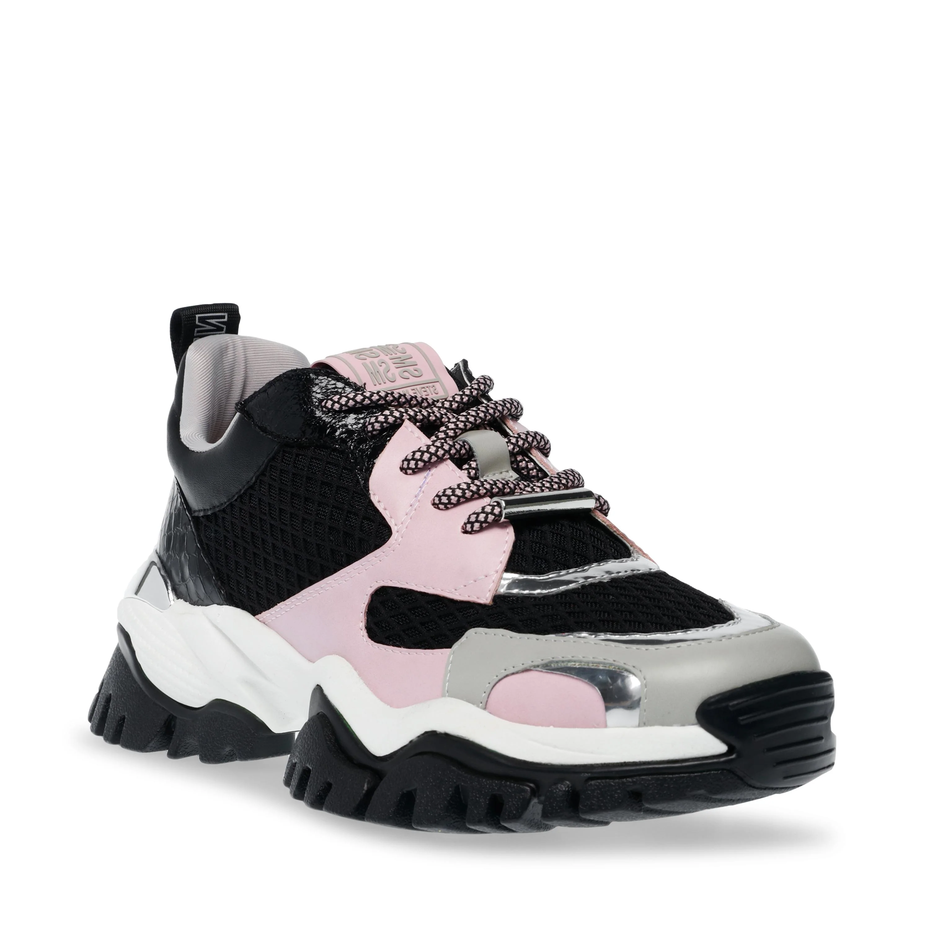 Womens Trilling Pink / Blk Lace-Up Low-Profile Shoes - Image 2