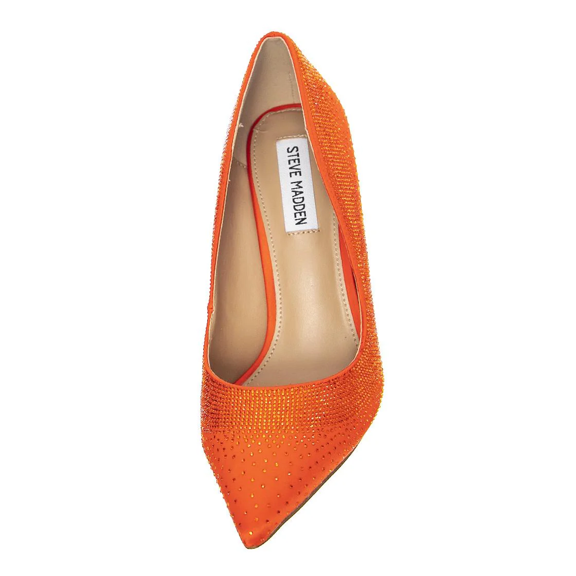 Womens Valorous Orange Satin Pumps - Image 3