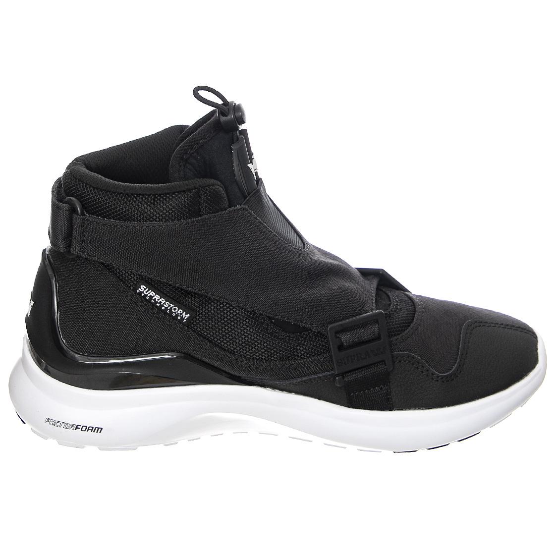 Womens Factor Endure Black / Dark Grey / White Lace-Up High-Profile Shoes - Image 2