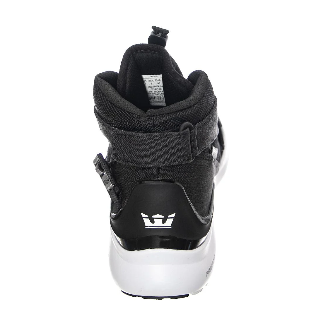 Womens Factor Endure Black / Dark Grey / White Lace-Up High-Profile Shoes - Image 4