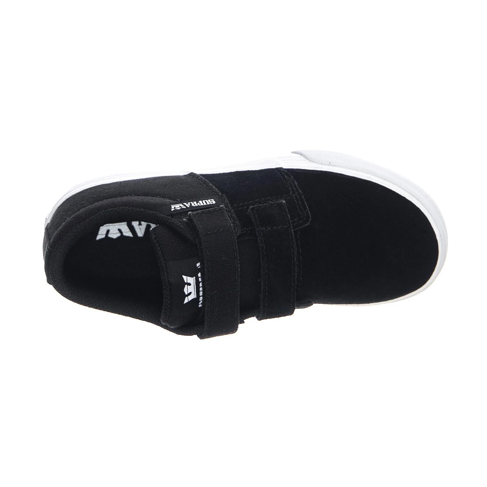 Kids Stacks II Vulc Velcro Sneakers - Black / White - Black Low Top Kids Shoes 13C Kids SUPRA - Image 6