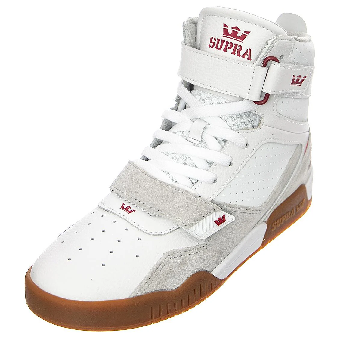 Mens Breaker White / Rose-Gum Lace-Up High-Profile Shoes