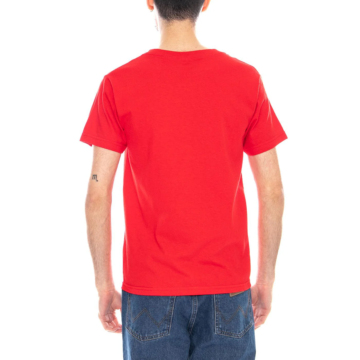 Kanji Tee Red - Men's Red Crew Neck T-Shirt Men THANK YOU - Image 3