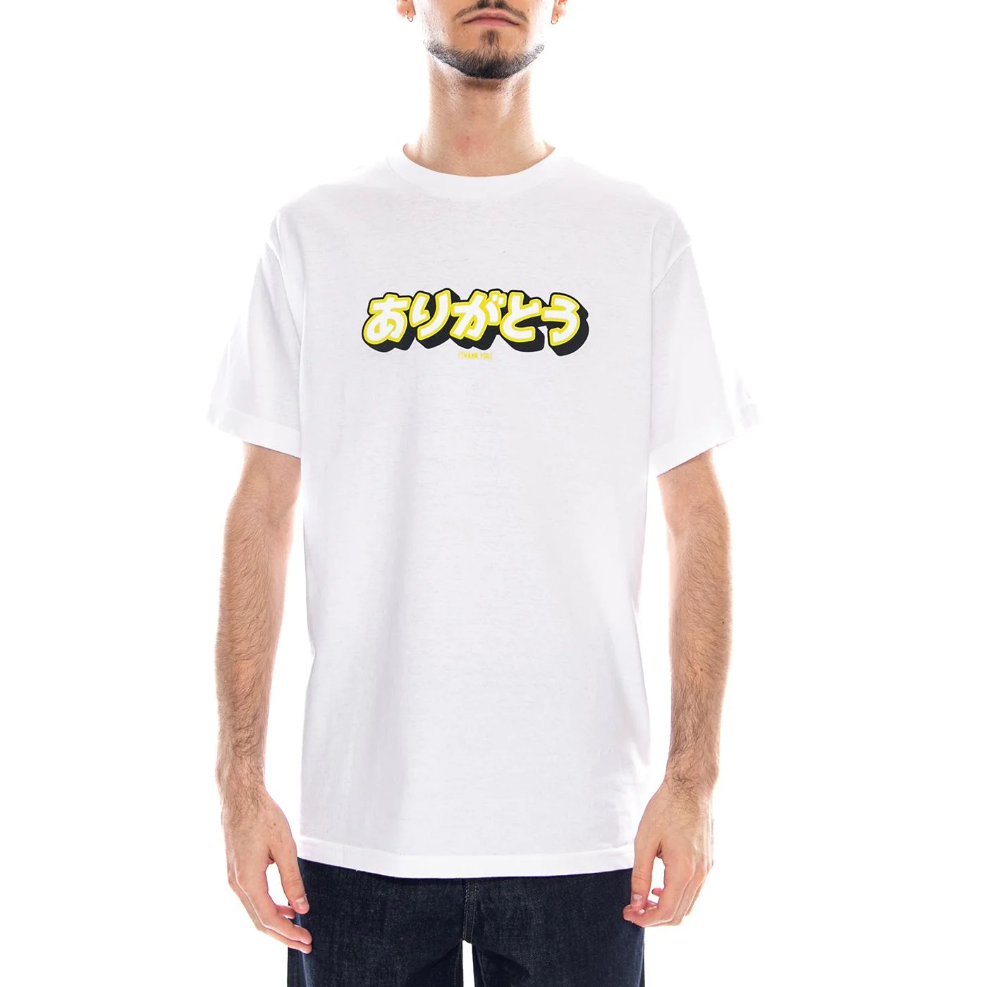 Kanji Tee White - Men's White Crewneck T-Shirt Men THANK YOU - Image 2