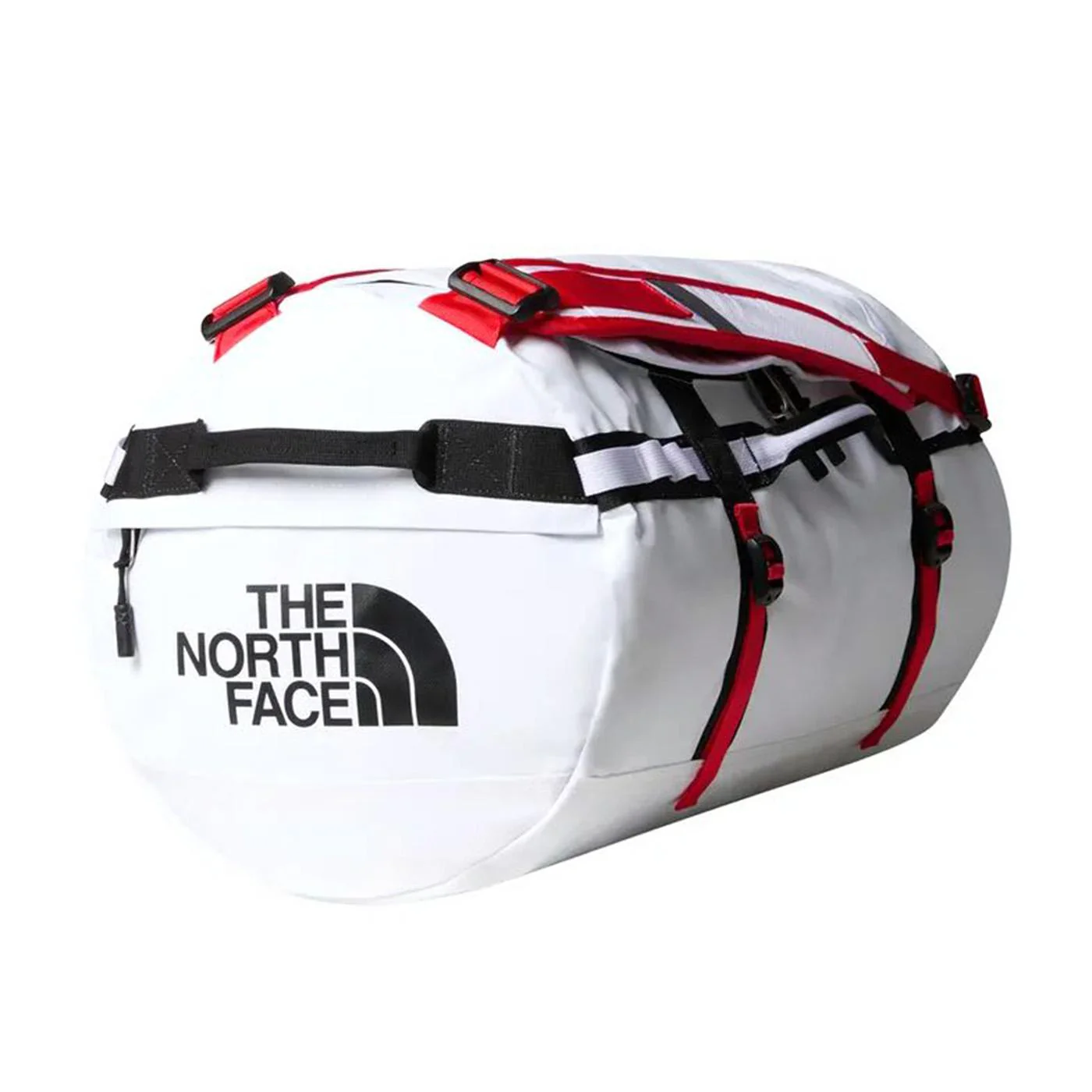 Base Camp Duffel - S - White / Black / Elevation Red - White Travel Duffel THE NORTH FACE ACCESSORIES
