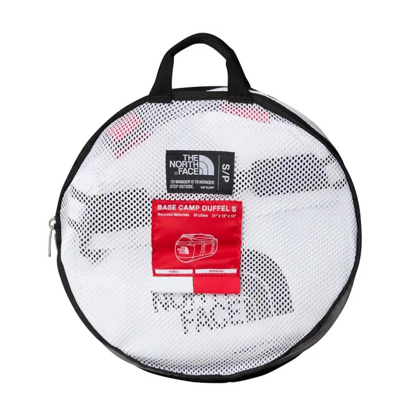 Base Camp Duffel - S - White / Black / Elevation Red - White Travel Duffel THE NORTH FACE ACCESSORIES - Image 4