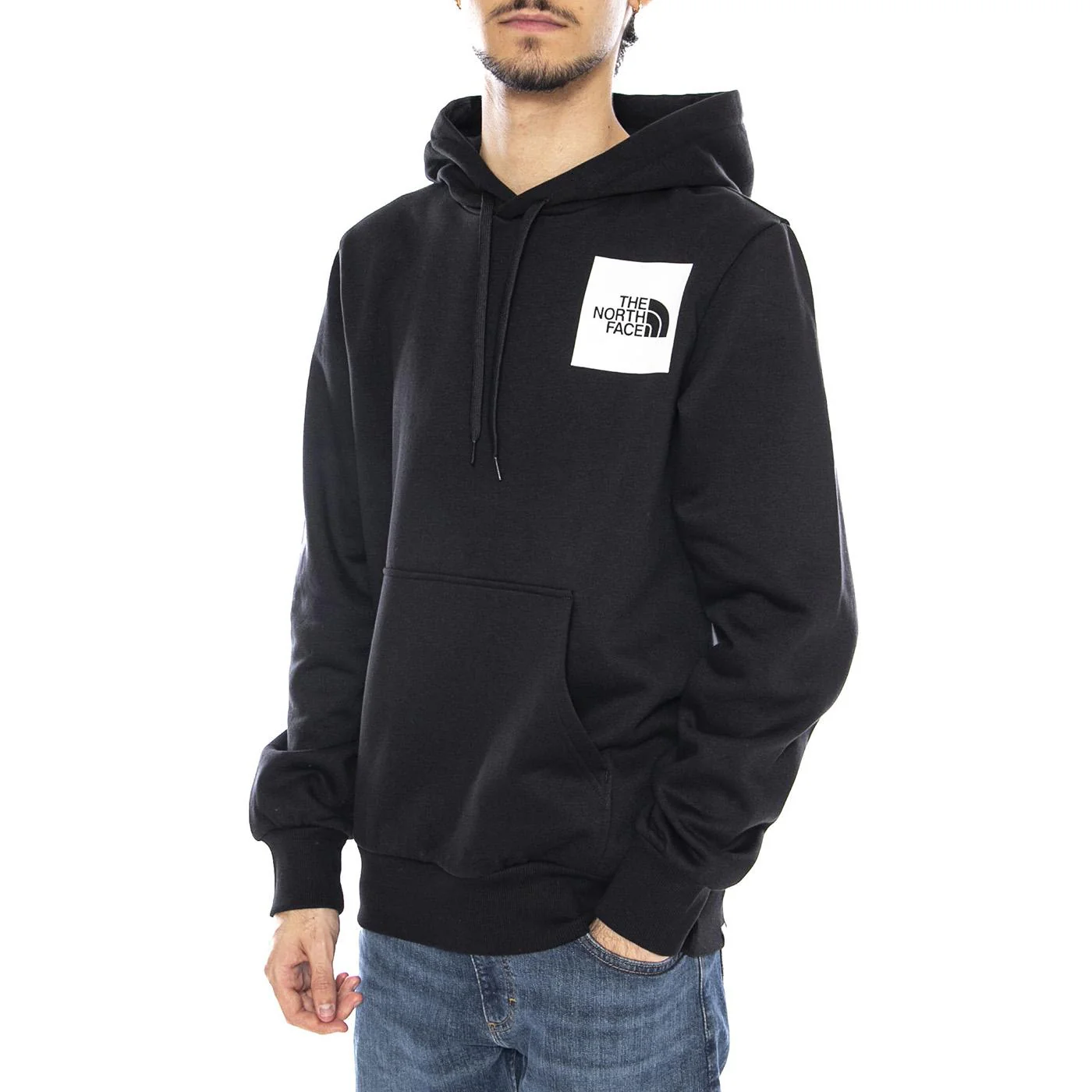 M Fine Hoodie Black - Men's Black Hoodie THE NORTH FACE