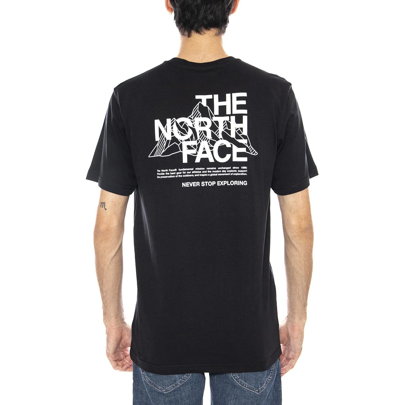 M Mountain Sketch SS Tee Black - Men's Crew Neck T-Shirt Black Men's THE NORTH FACE - Image 3