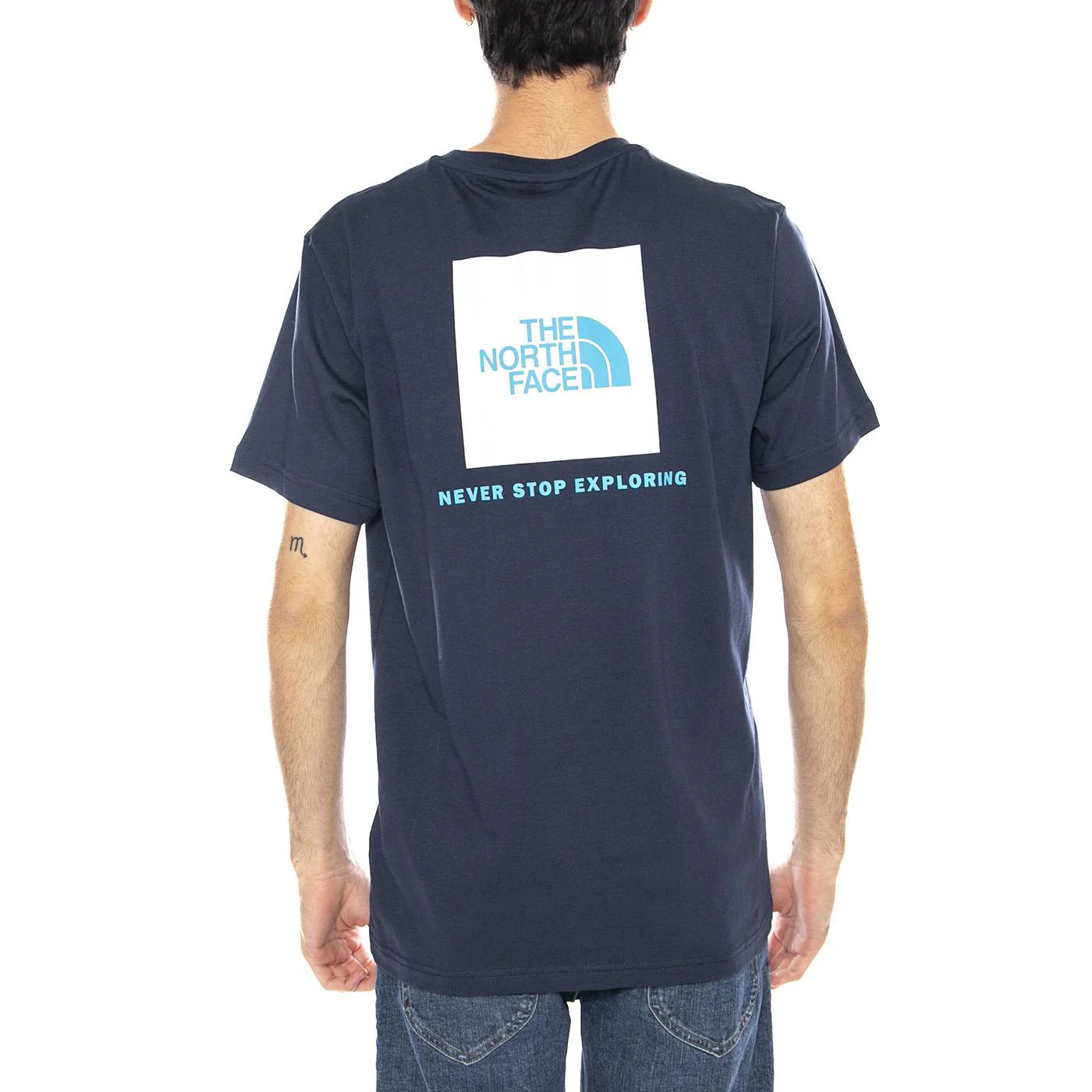 M SS Box NSE Tee Blue - Men's Crew Neck T-Shirt Blue Men THE NORTH FACE - Image 3