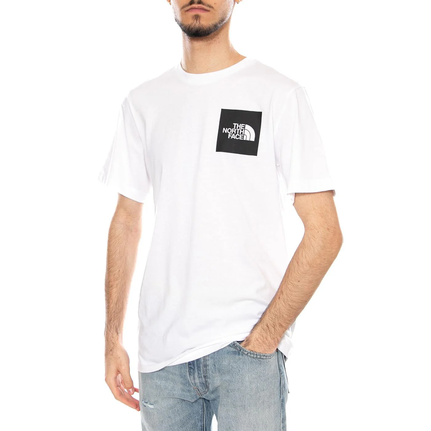THE NORTH FACE M SS Fine Tee White - Men's Crew Neck T-Shirt White