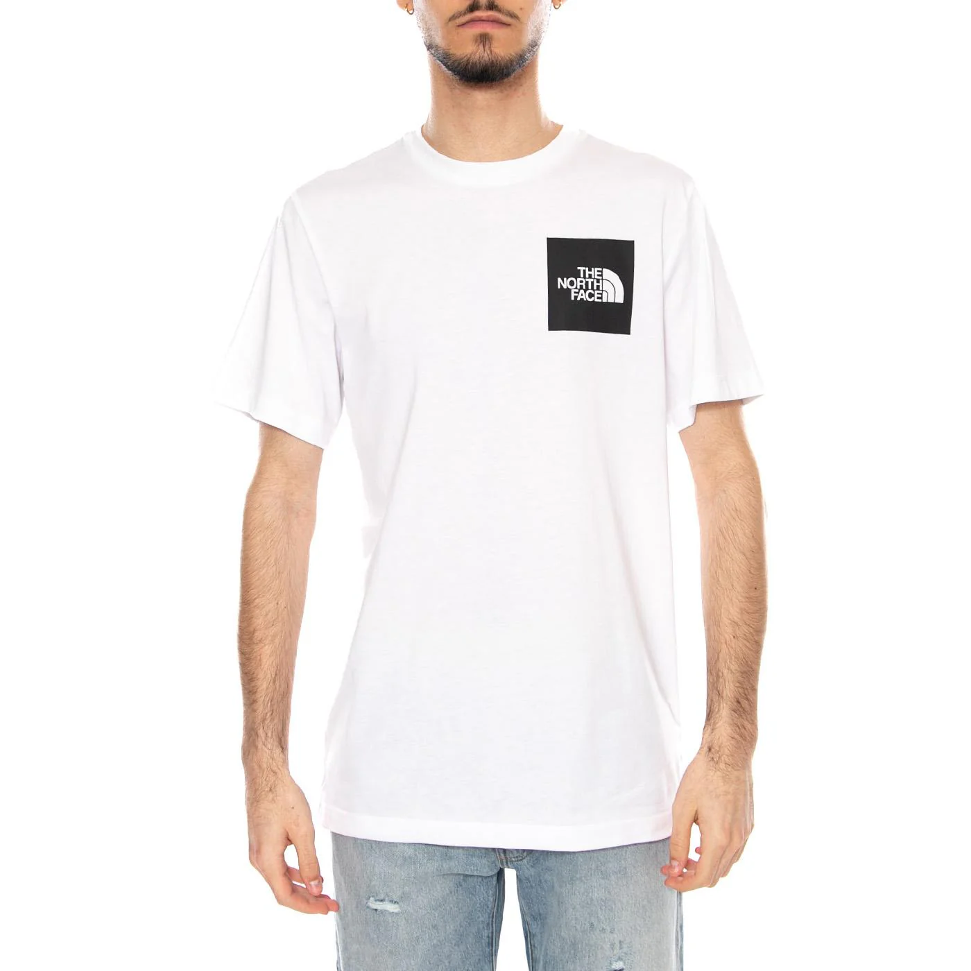 THE NORTH FACE M SS Fine Tee White - Men's Crew Neck T-Shirt White - Image 2