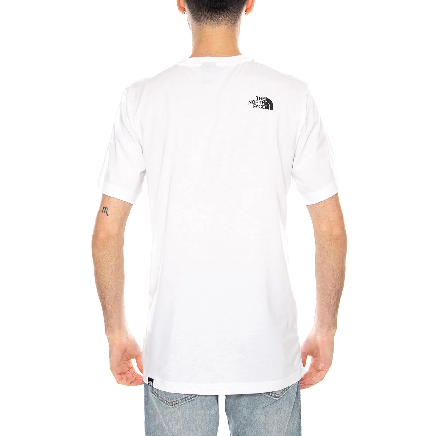 THE NORTH FACE M SS Fine Tee White - Men's Crew Neck T-Shirt White - Image 3
