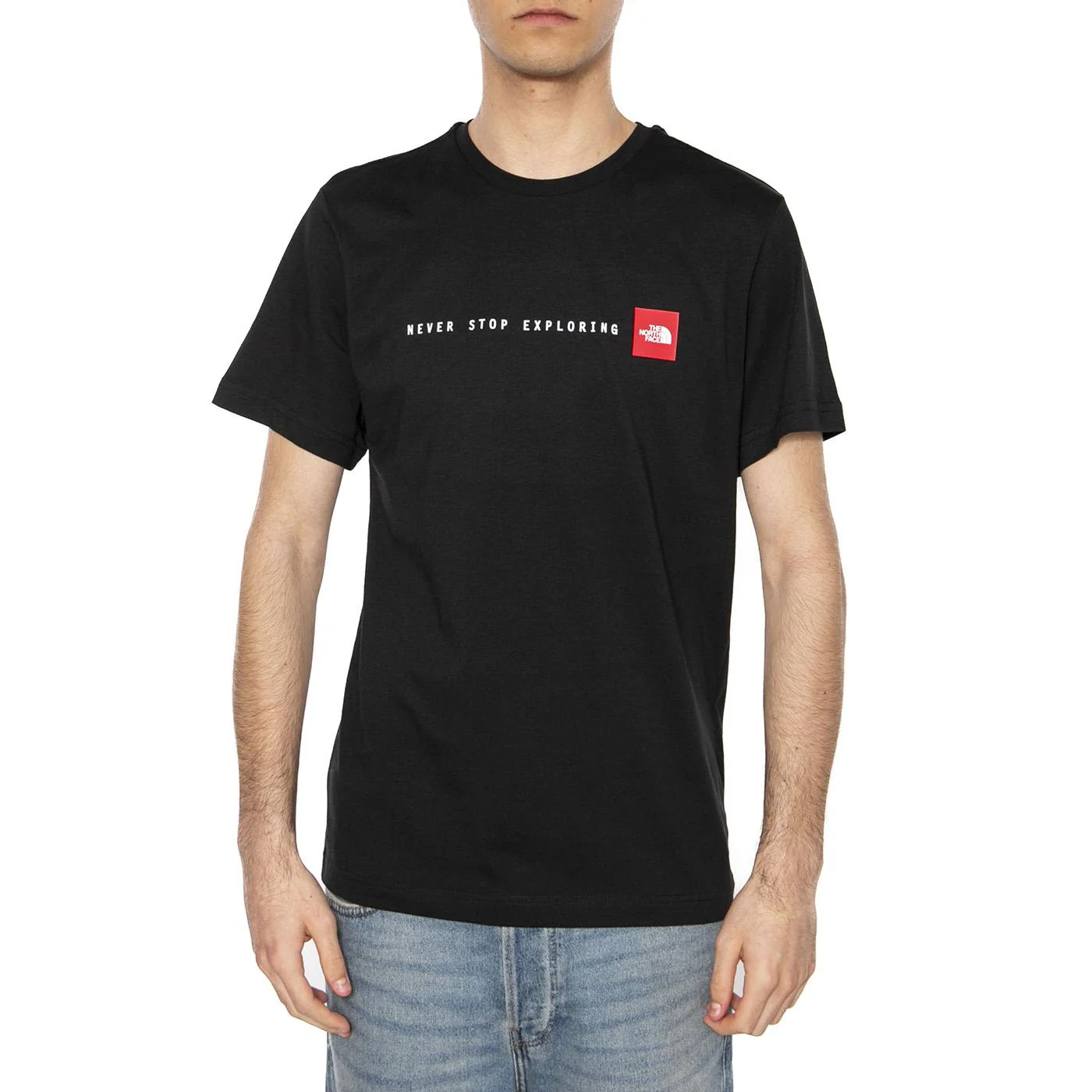 M S/S Never Stop Exploring Tee TNF Black - Image 2