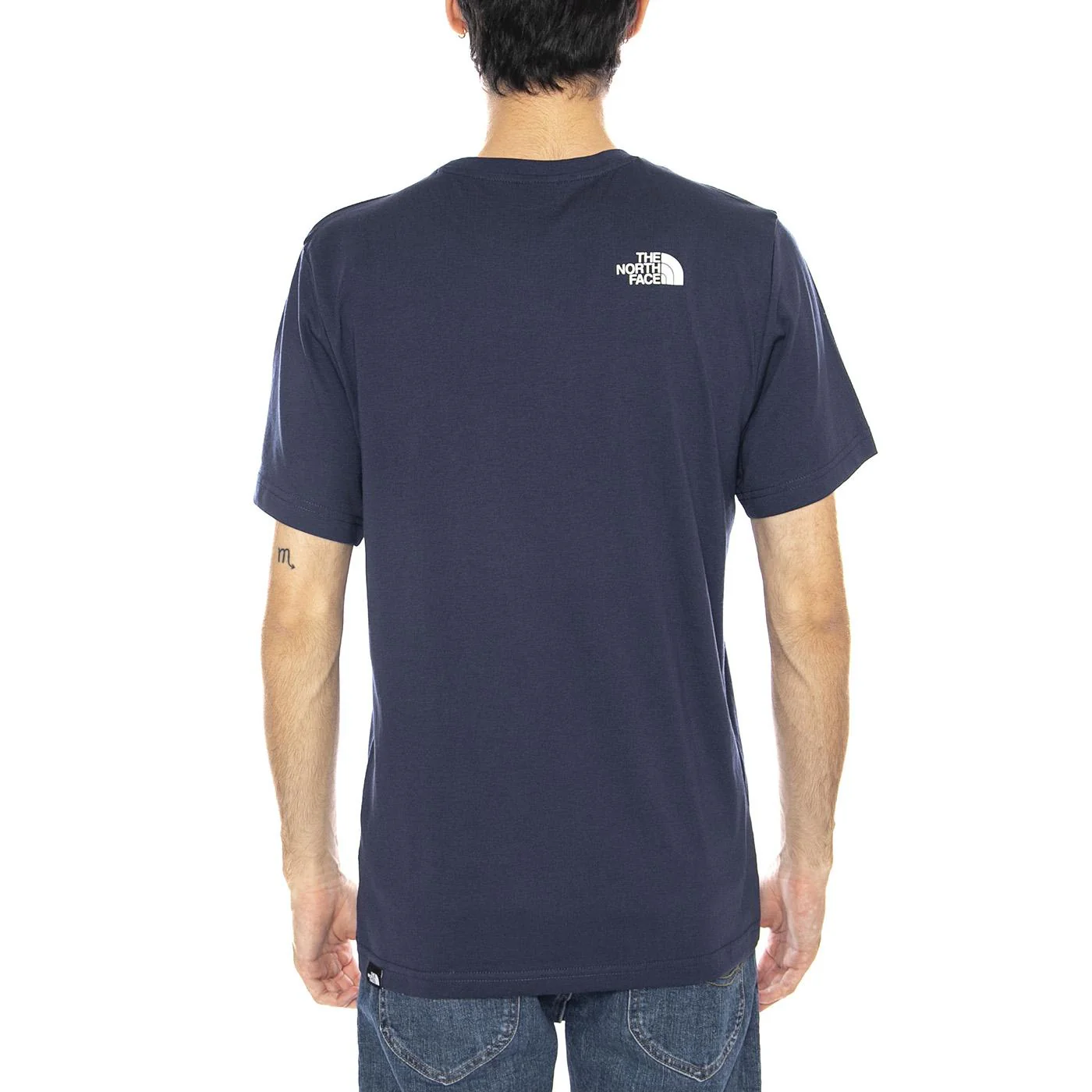 THE NORTH FACE M SS Simple Dome Tee - Men's Crew Neck T-Shirt Summit Navy Blue - Image 3